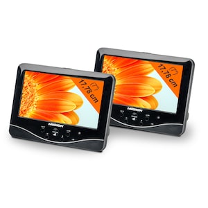Portabler Twin DVD Player, MD 84106, 7'', USB/MPEG4, 4 in 1 Kartenleser
