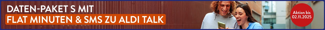 Daten-Paket S mit FLAT-Minuten & SMS zu ALDI TALK