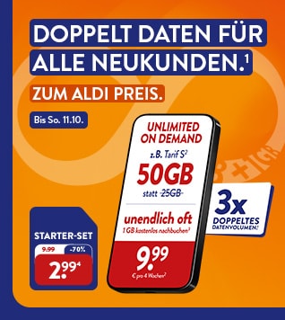 Doppelt Daten für alle Neukunden.