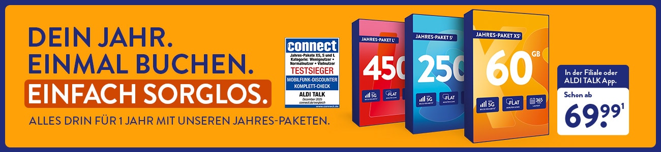 ALDI TALK - JAHRES-PAKETE