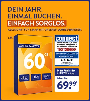 ALDI TALK Jahres-Pakete