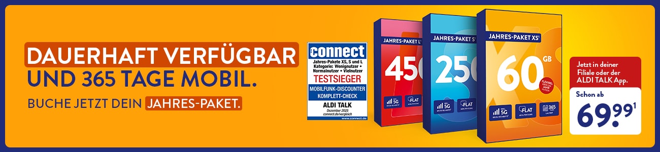 ALDI TALK - JAHRES-PAKETE