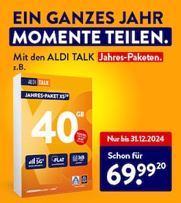 ALDI TALK Jahres-Pakete