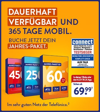 ALDI TALK Jahres-Pakete