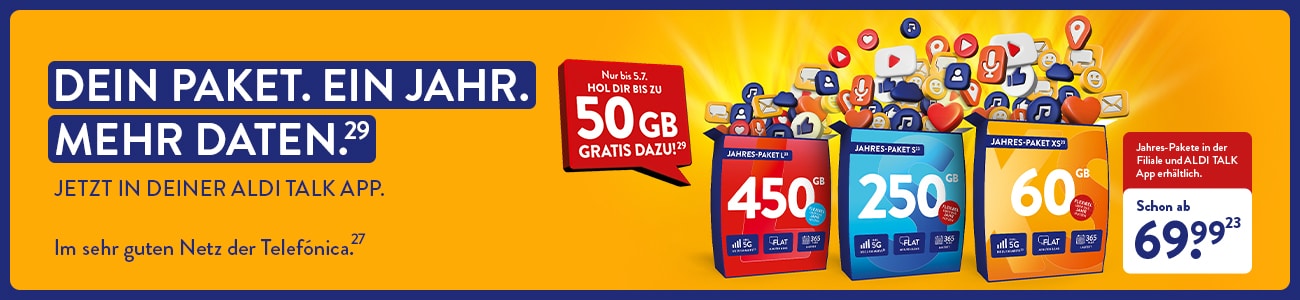 ALDI TALK - JAHRES-PAKETE