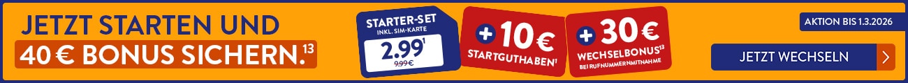 Jetzt starten und 40€ Bonus sichern.(1)
