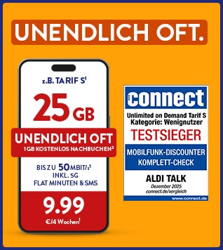 ALDI TALK: unendlich oft.