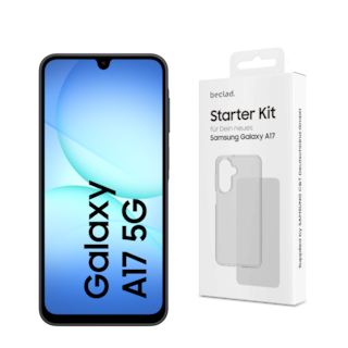 SAMSUNG Galaxy A17 5G, 128 GB, Black (SM-A176B/DS) + Beclad Starter Kit für Samsung Galaxy A17