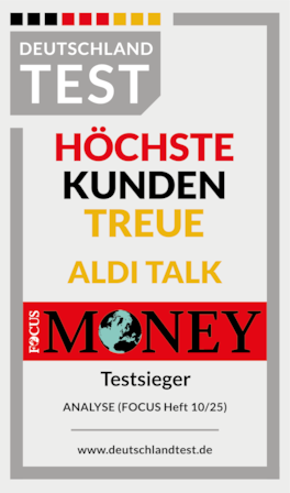 ALDI TALK ist wiederholt der Mobilfunkanbieter mit der höchsten Kundentreue