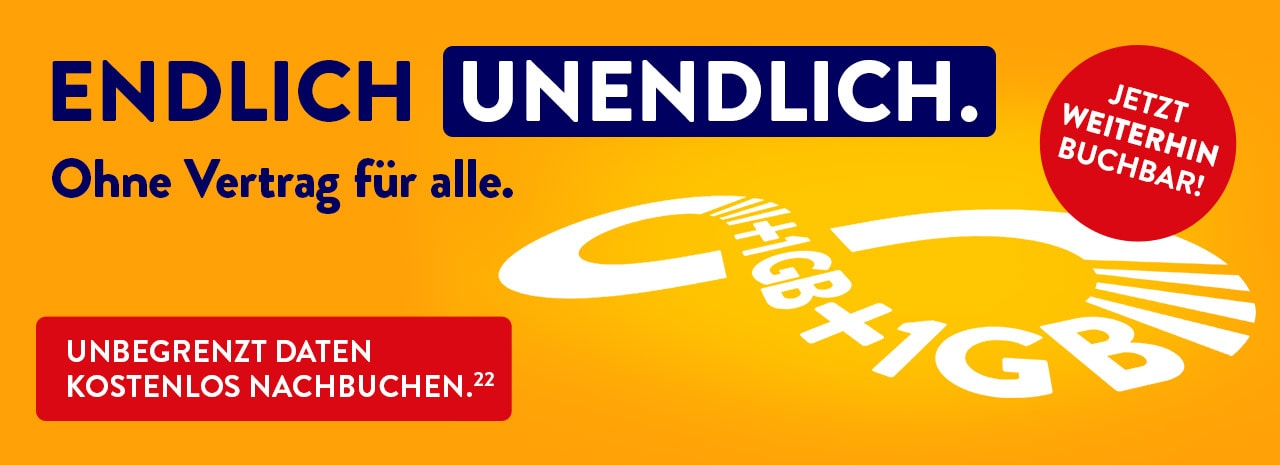 Endlich unendlich. Ohne Vertrag für alle.
