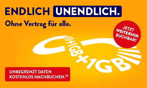Endlich unendlich. Ohne Vertrag für alle.