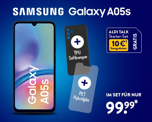 SAMSUNG Galaxy A05s für 99,99€ inkl. ALDI TALK Starter-Set