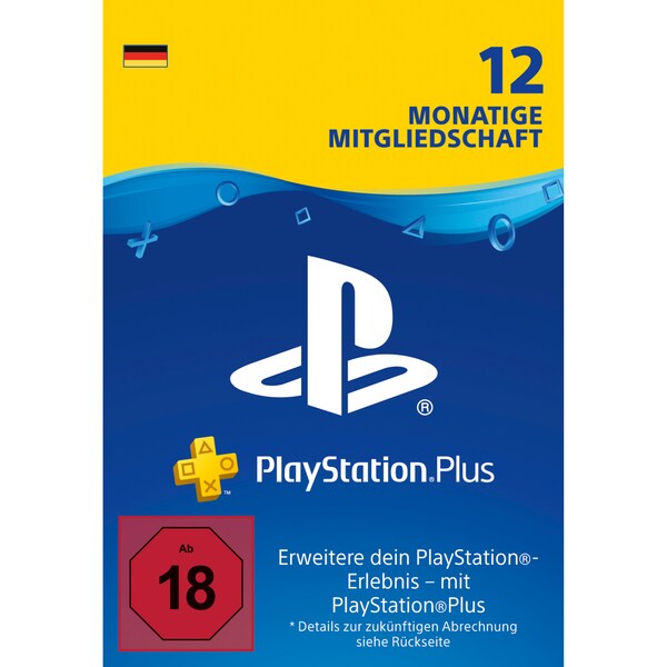Sony Playstation Plus Jahresmitgliedschaft für nur 37,59€ statt 38,99€
