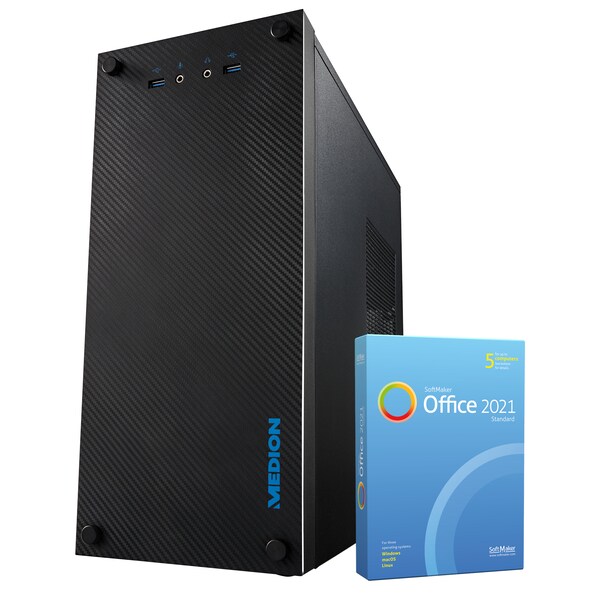 Medion Akoya E32013 Amd Ryzen 5 Pro 4650g Windows 10 Home 512 Gb Ssd 8 Gb Ram Multimedia Pc Inkl Softmaker Office Standard 2021 Medion Online Shop