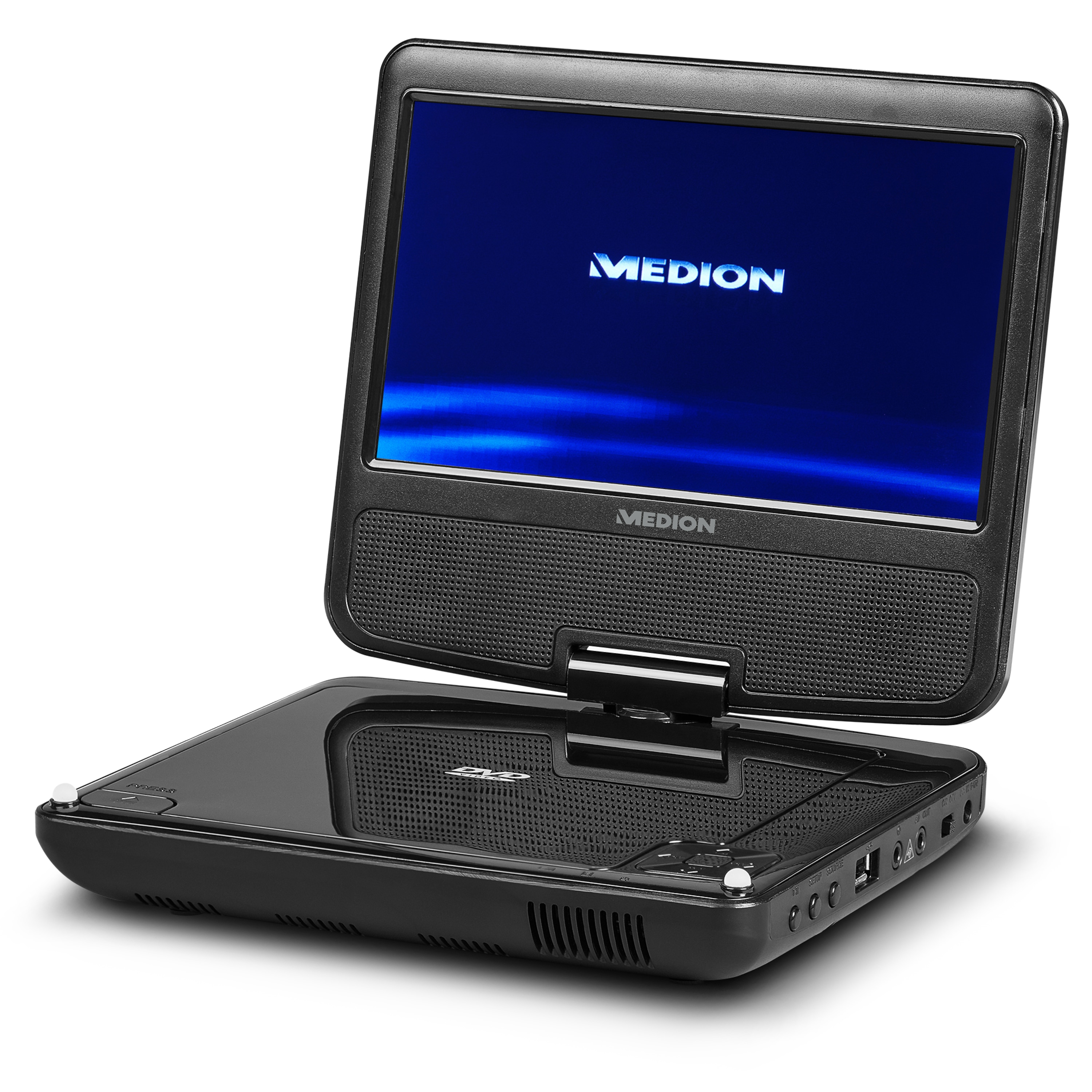 MEDION® LIFE® E72054 Portabler DVD-Player mit 17,78 cm (7'') digitalem Display, bis zu 3 Stunden Laufzeit, Wiedergabe von MP3-Dateien vom USB Stick oder MP3-Player