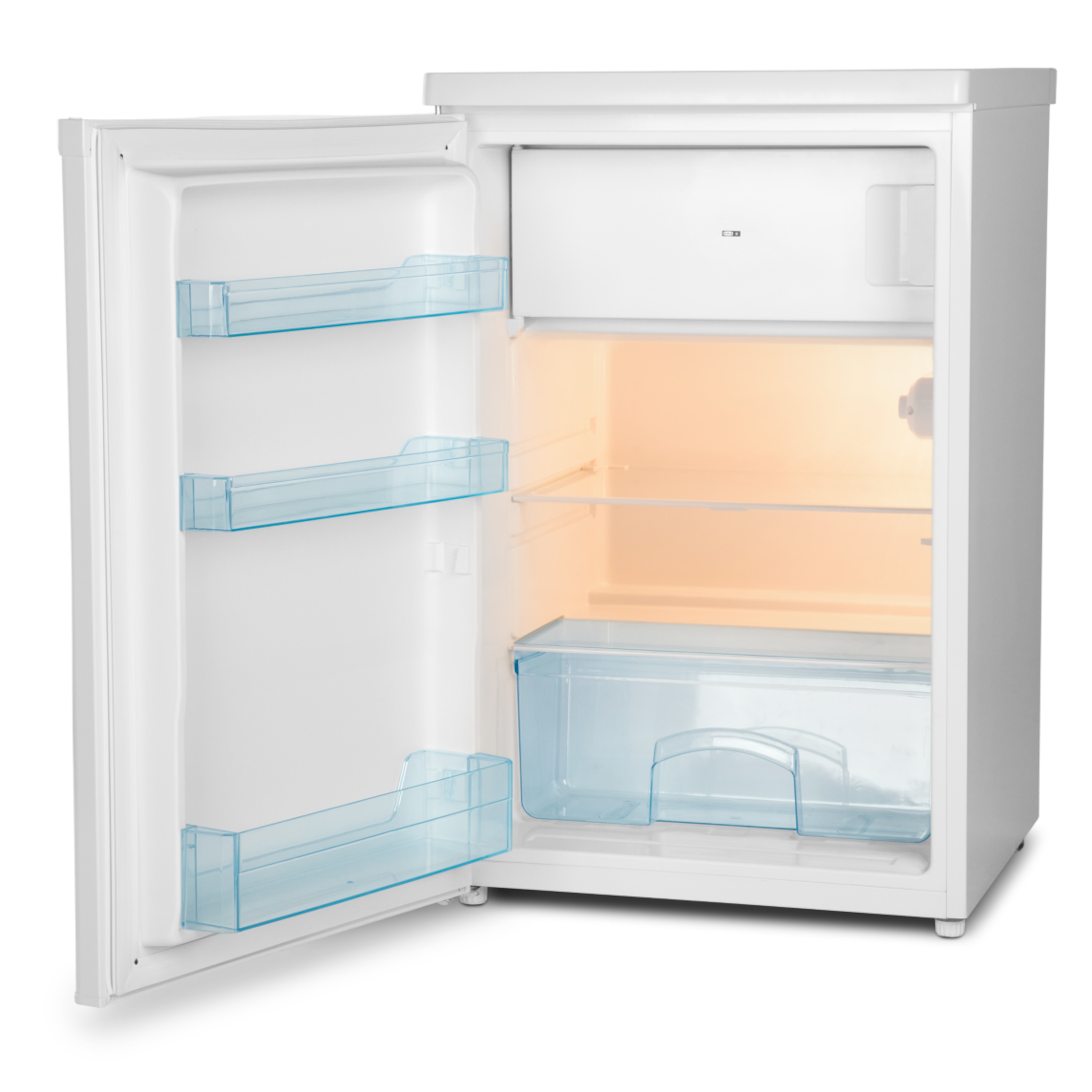 MEDION® Kühlschrank mit Gefrierfach MD 37052, 118 L Nutzinhalt, 103 l Kühlteil & 15 L Gefrierteil, wechselbarer Türanschlag