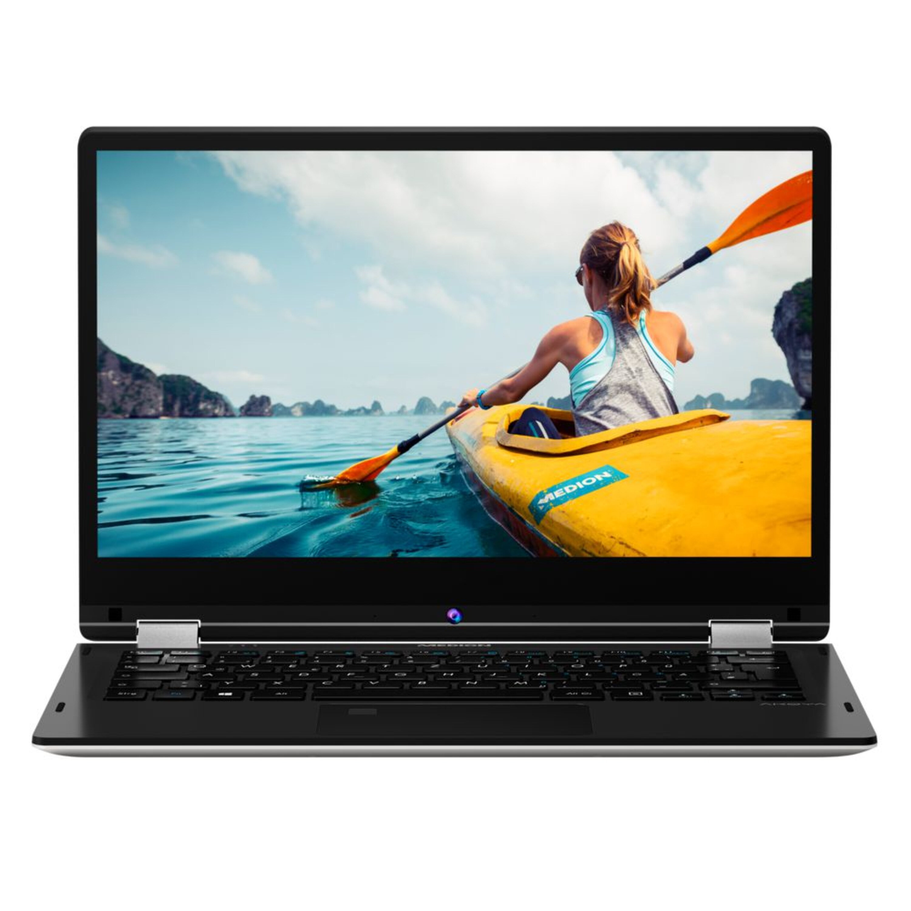 MEDION® AKOYA® E3216, Intel® Pentium® N4200, Windows 10 Home, 33,8 cm (13,3'') FHD Touch-Display, 64 GB Flash, 4 GB RAM, Convertible  (B-Ware)