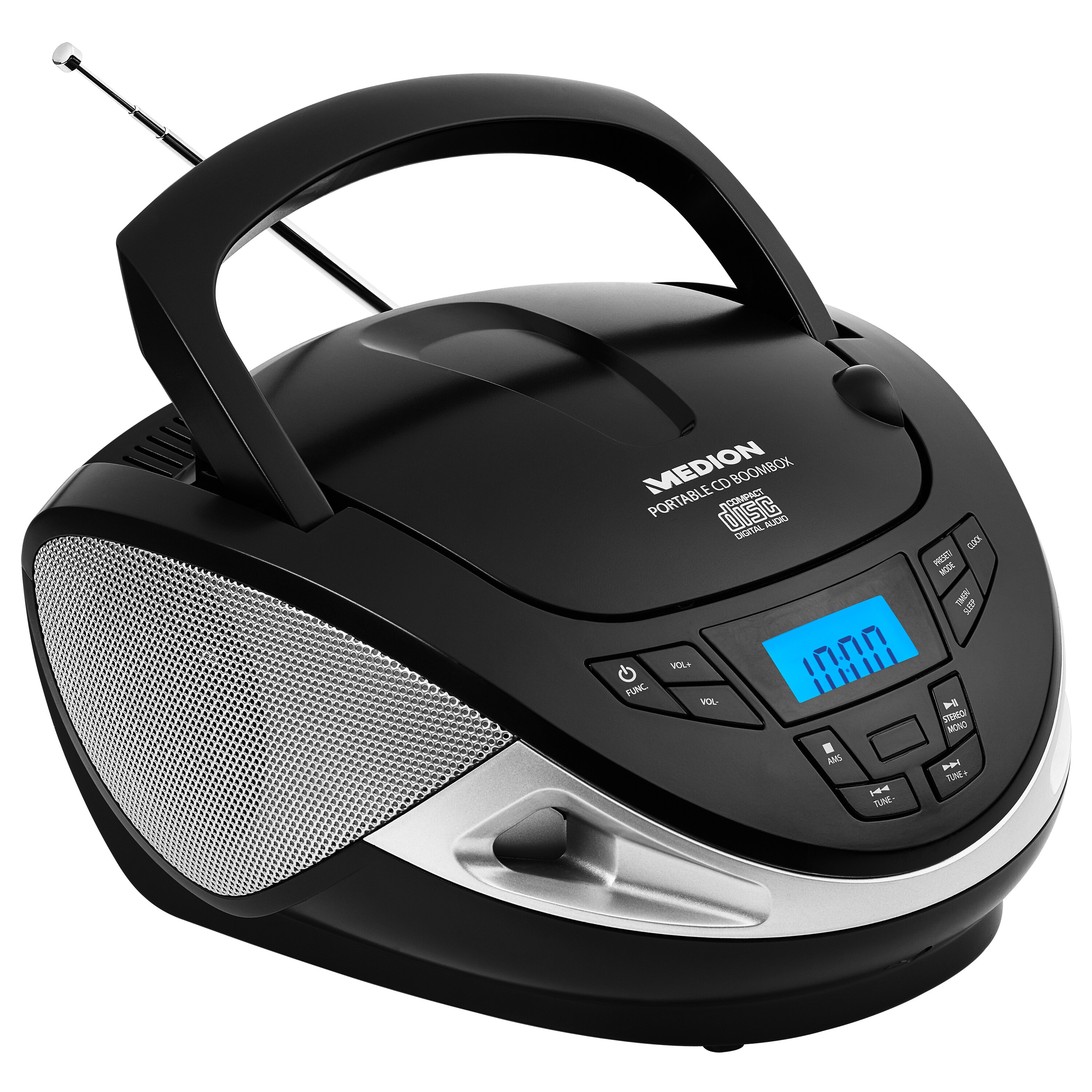 MEDION® LIFE® E65157 Boombox, LCDisplay, PLLUKW Radio, CDWiedergabe