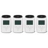 MEDION® Smart Home Sparpaket - 4 x Heizkörperthermostat P85711, Zeitsteuerung oder Fernsteuerung, 30% Heizkosten sparen, 3 Adapter
