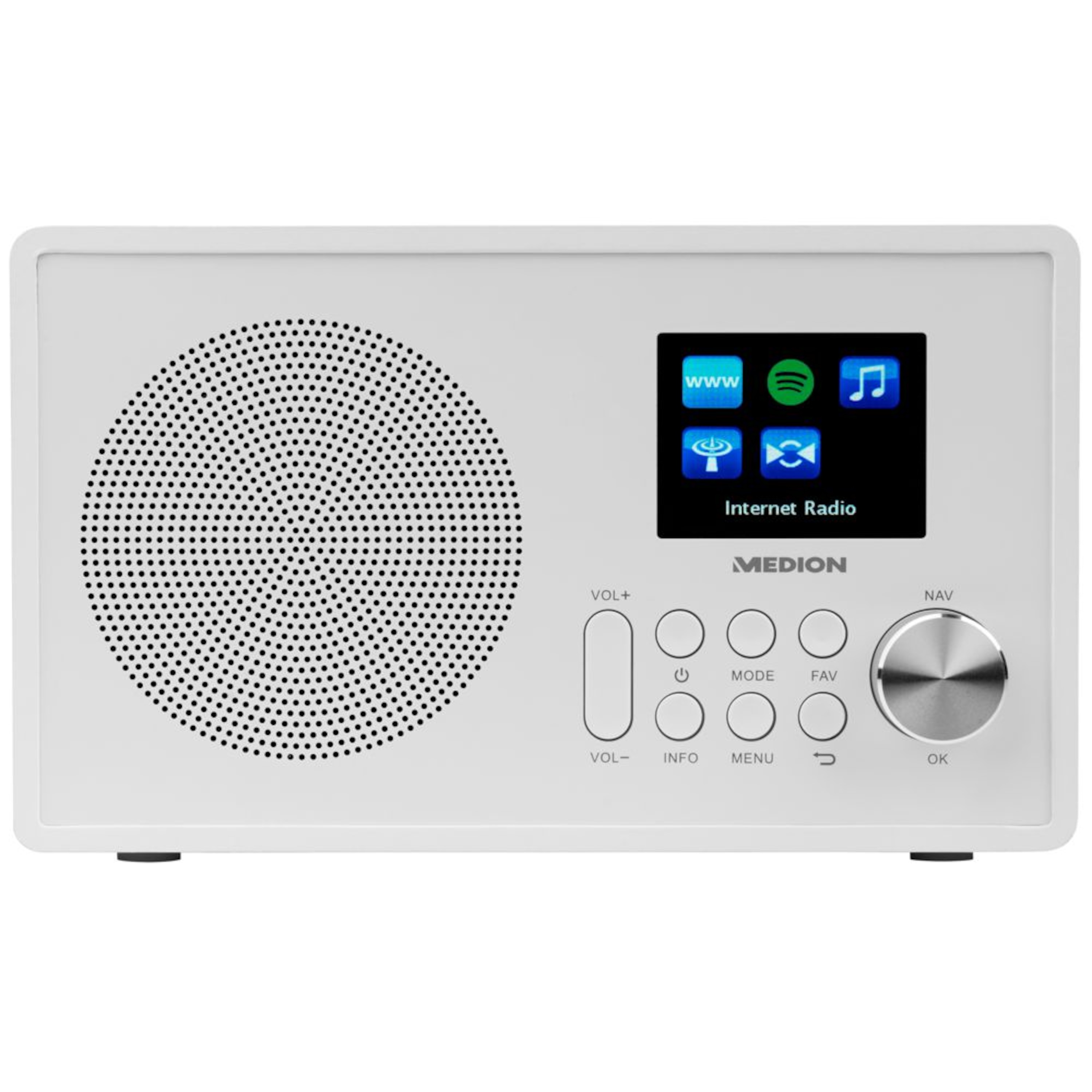 MEDION® LIFE® E85080 Internetradio, farbiges 6,1 cm (2,4'') TFT-Display, Empfang von über 25.000 Internetradiosendern, WLAN, DLNA, Spotify®-Connect, 1 x 10 W RMS  (B-Ware)