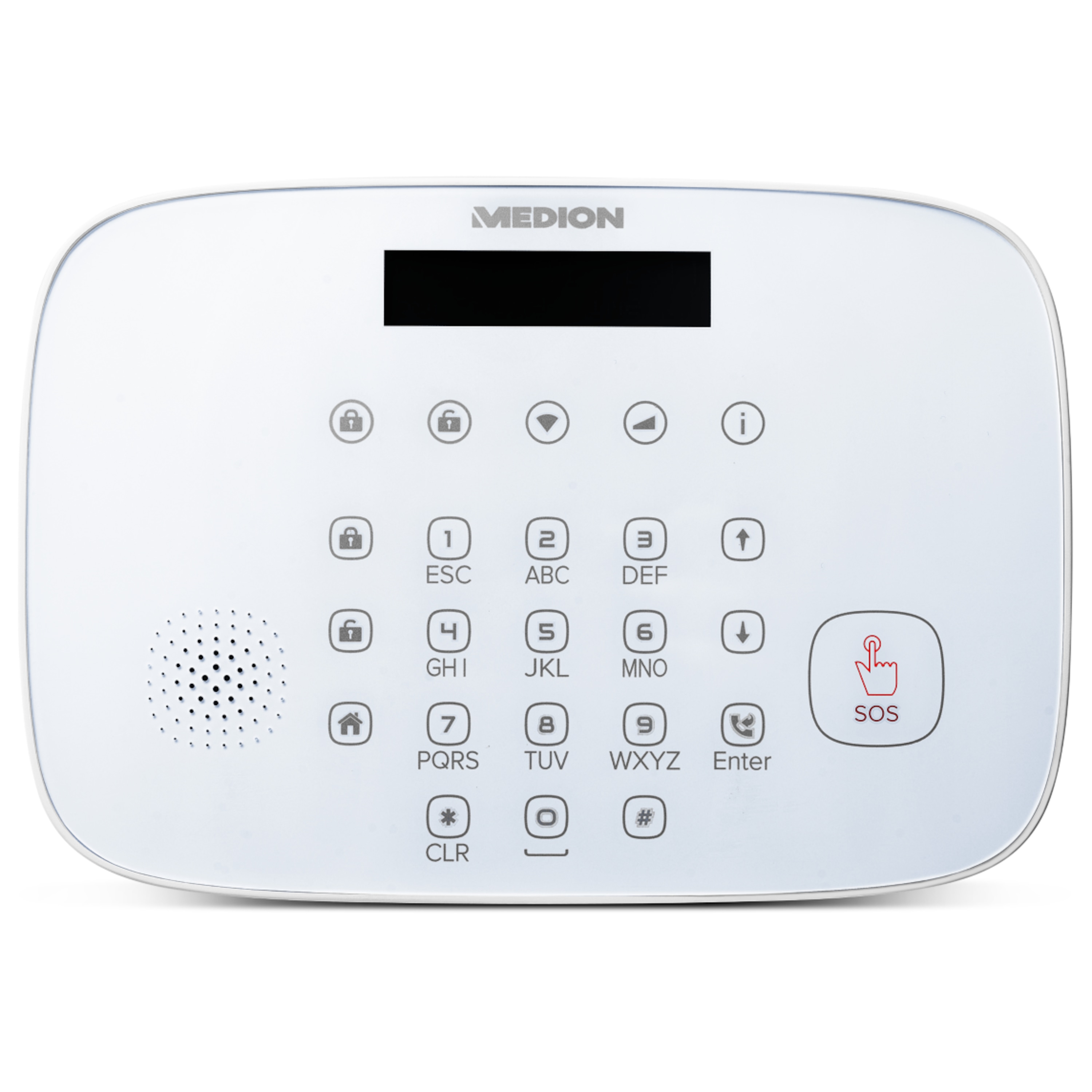 MEDION® Smart Home Alarmsystem Zentrale P85731, Zuverlässige Sicherheit im Haus, Echtzeit Benachrichtigung, Datentransfer via Mobilfunk & WLAN