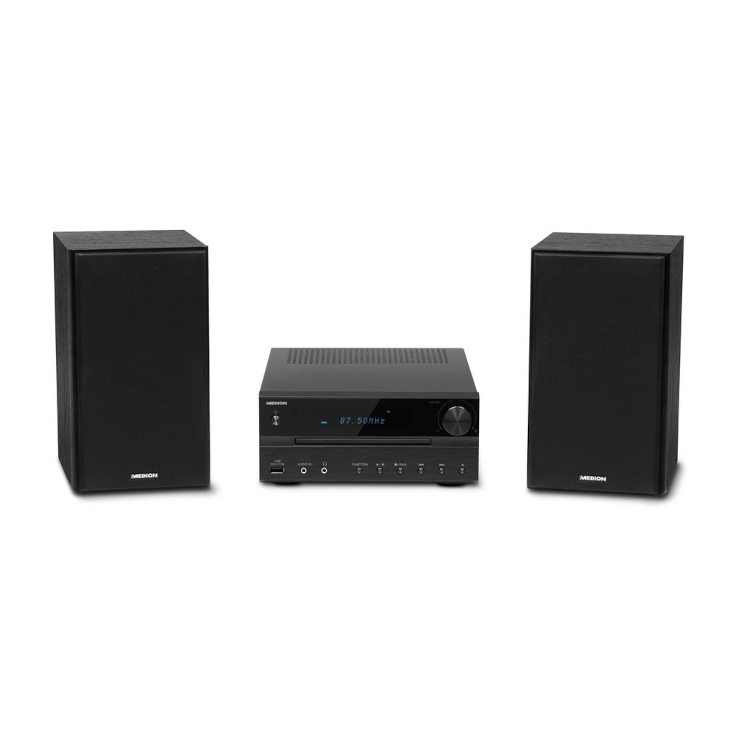 MEDION® LIFE® P64262 Micro-Audio-System mit CD-Player, DAB+, Bluetooth 3.0, USB-Anschluss & -Ladefunktion, AUX-Anschluss, PLL-UKW-Stereo-Radio, 2 x 15 W RMS  (B-Ware)