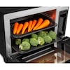 ECOM_MEDION_HW_MD18300_Dampfgarofen_Front_Side_Left_offen_mit_Essen
