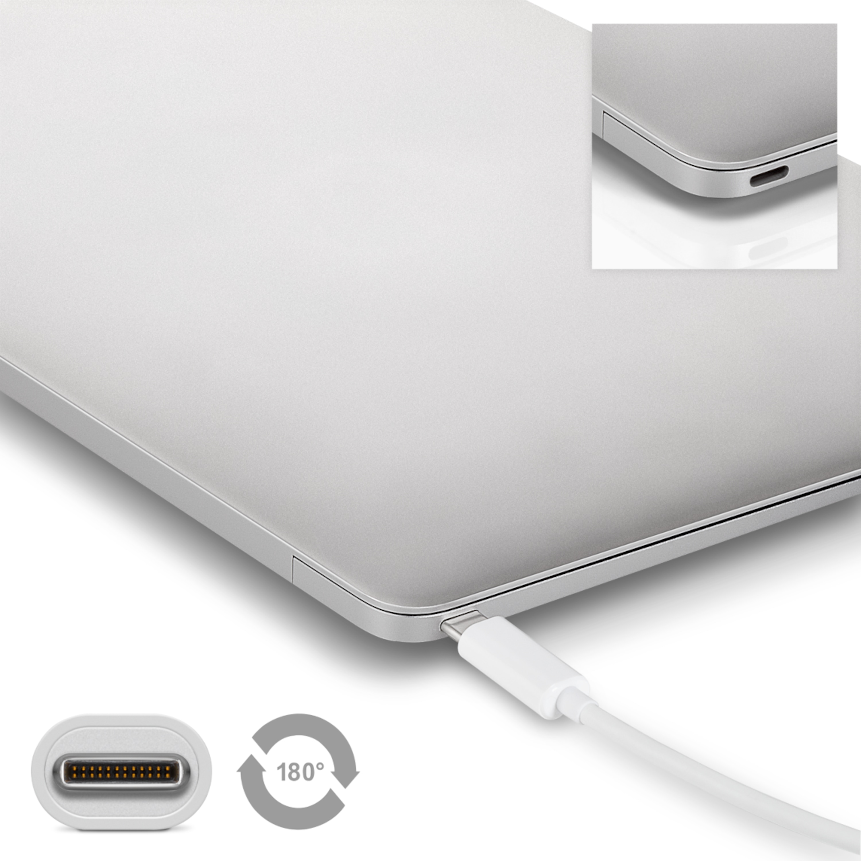 GOOBAY 4-fach USB-C™ Multiport-Adapter, Gleichzeitiger Anschluss von 4x USB 3.0 A Buchse auf USB-C™ Stecker (weiß)
