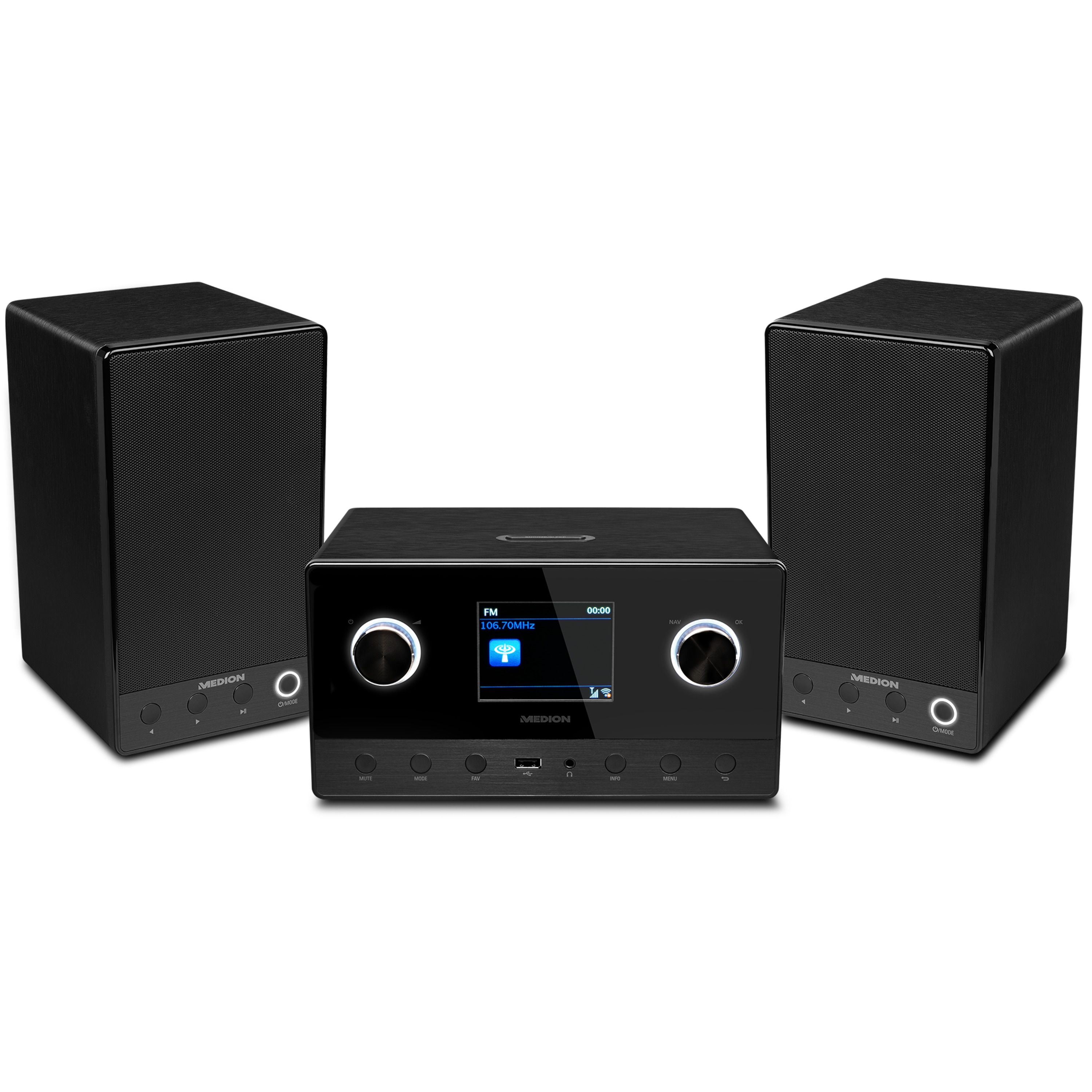 mit 2.1 Soundsystem Medion WLAN weiß Hifi