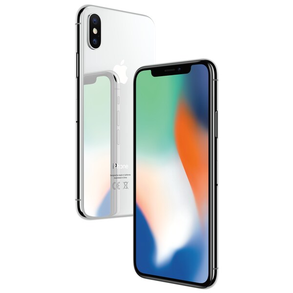APPLE iPhone X 64 GB, silber (generalüberholt)