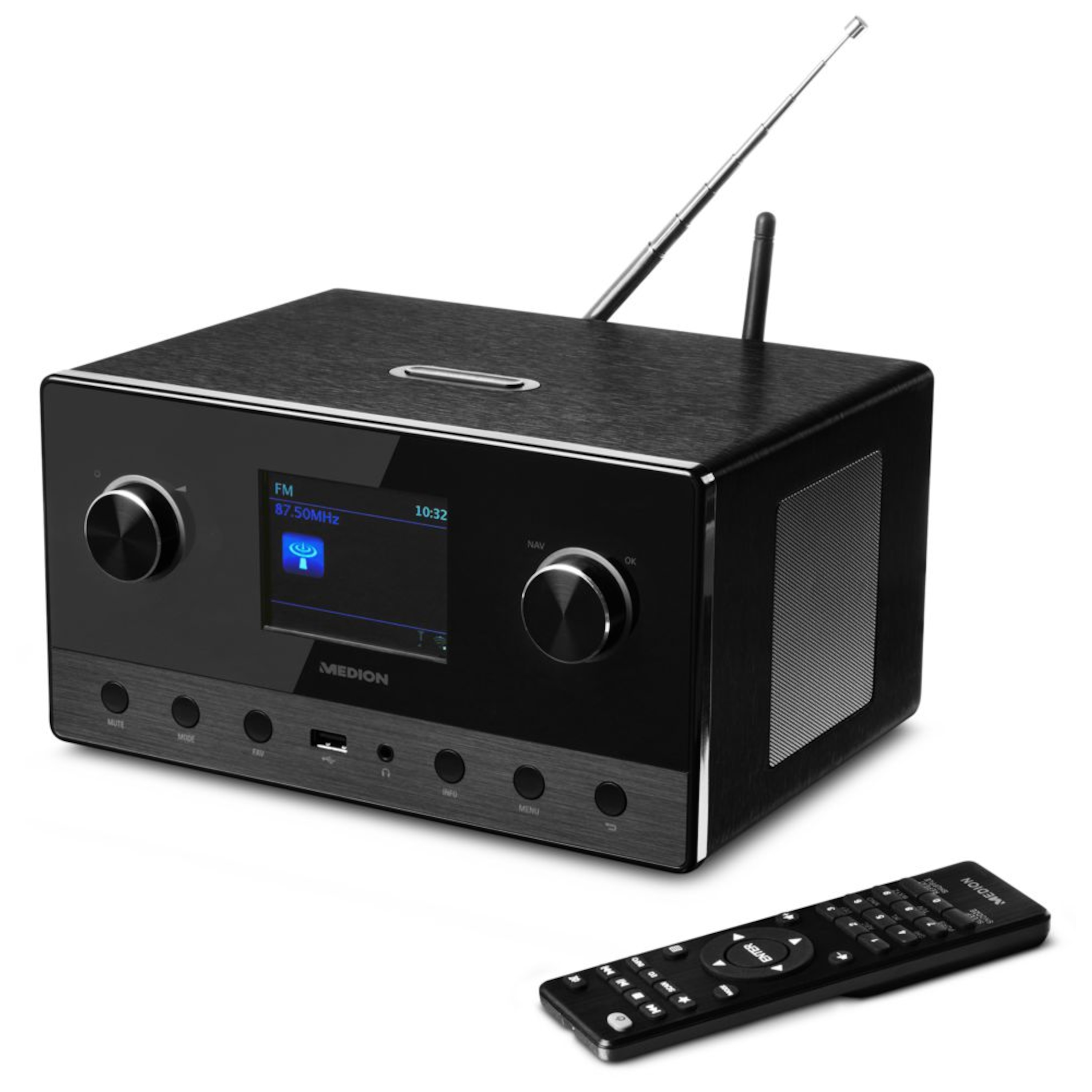 MEDION® Sparpaket - 1 x MEDION® LIFE® P85111 WLAN Internet-Radio + 1 x MEDION® LIFE® P61084 WLAN Multiroom Lautsprecher