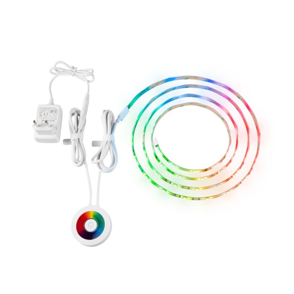 medion life rgb led streifen s85370 2 meter lang warmweiss und rgb lichtfarbe dimmbar lampenlebensdauer bis zu 25 000 stunden medion online shop