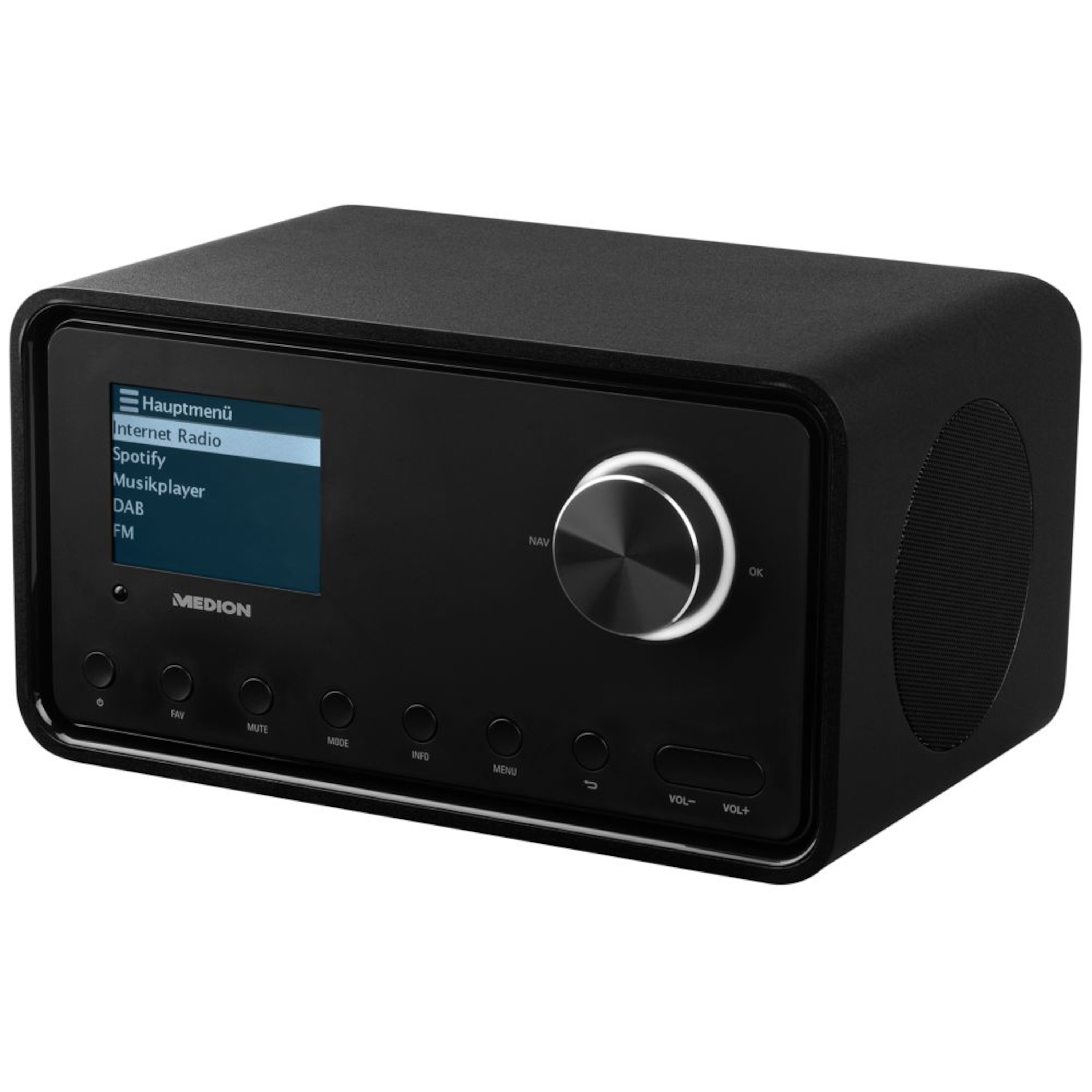 MEDION® S85105 WLAN Internet-Radio mit 2.1 Soundsystem, 8,1 cm (3,2") Farbdisplay, WLAN, DAB+ & UKW Empfänger, DLNA, 2 x 10 W RMS  (B-Ware)