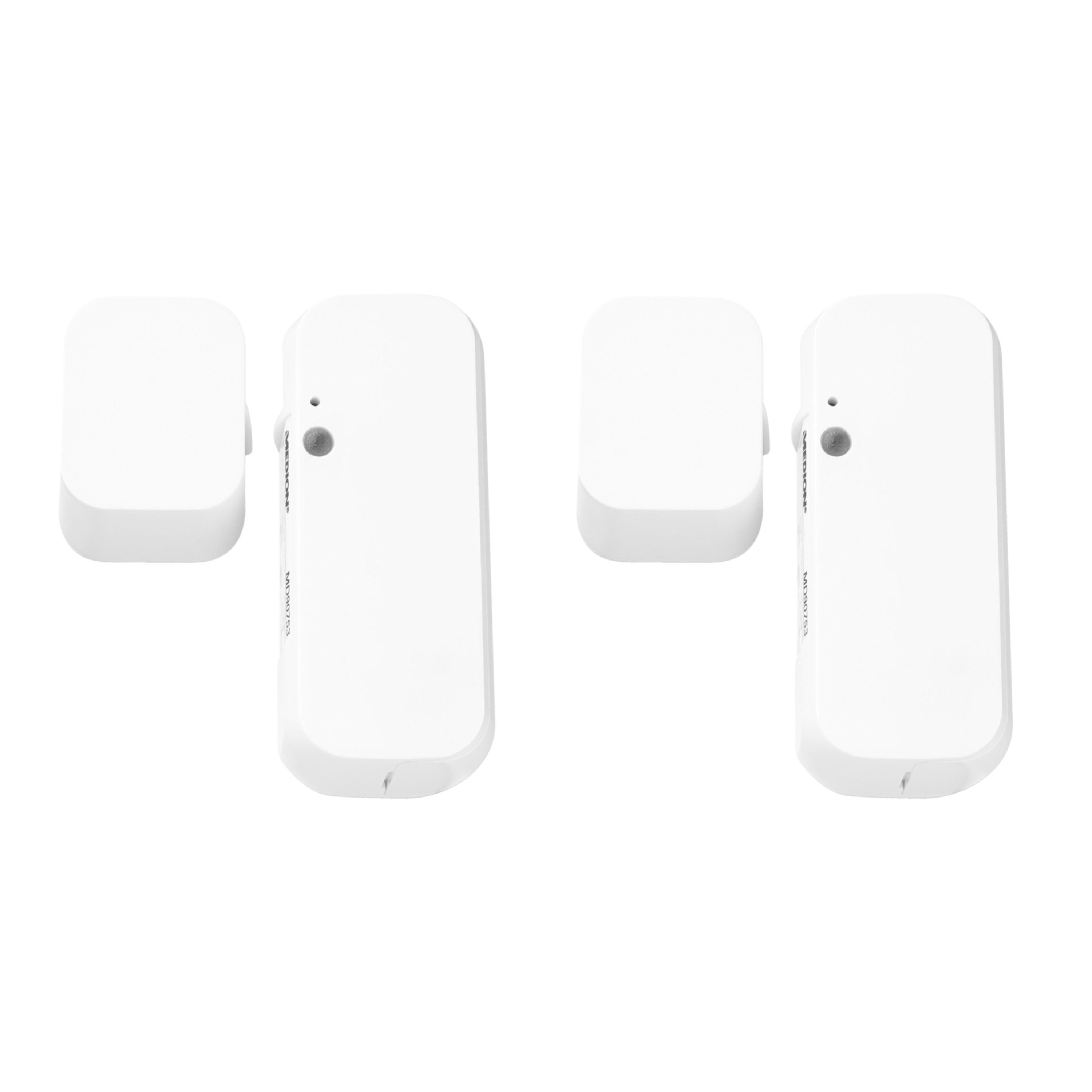 MEDION® 2x Smart Home Tür- und Fensterkontakt P85803, Erkennt geöffnete Türen, Fenster und Schränke, Löst Alarm aus, Steuerung per App - ARTIKELSET