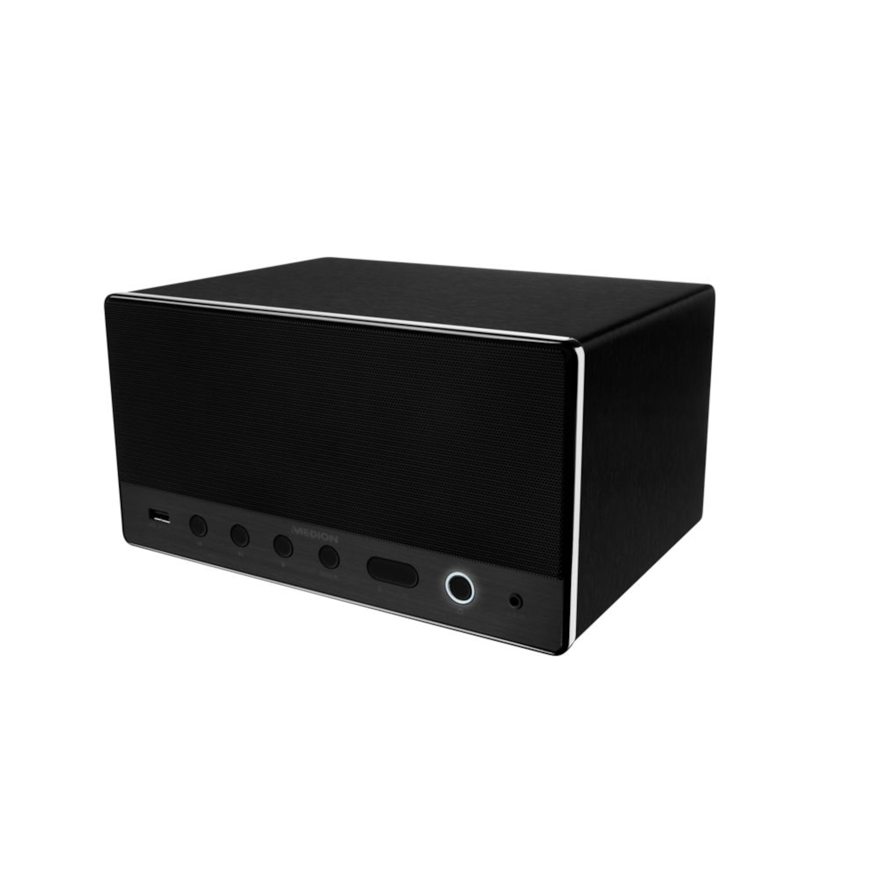 MEDION® LIFE® P61071 Multiroom Lautsprecher mit WLAN, Spotify® Connect kompatibel, DLNA, USB Ladeanschluss, AUX, 2 x 7 W + 15 W RMS