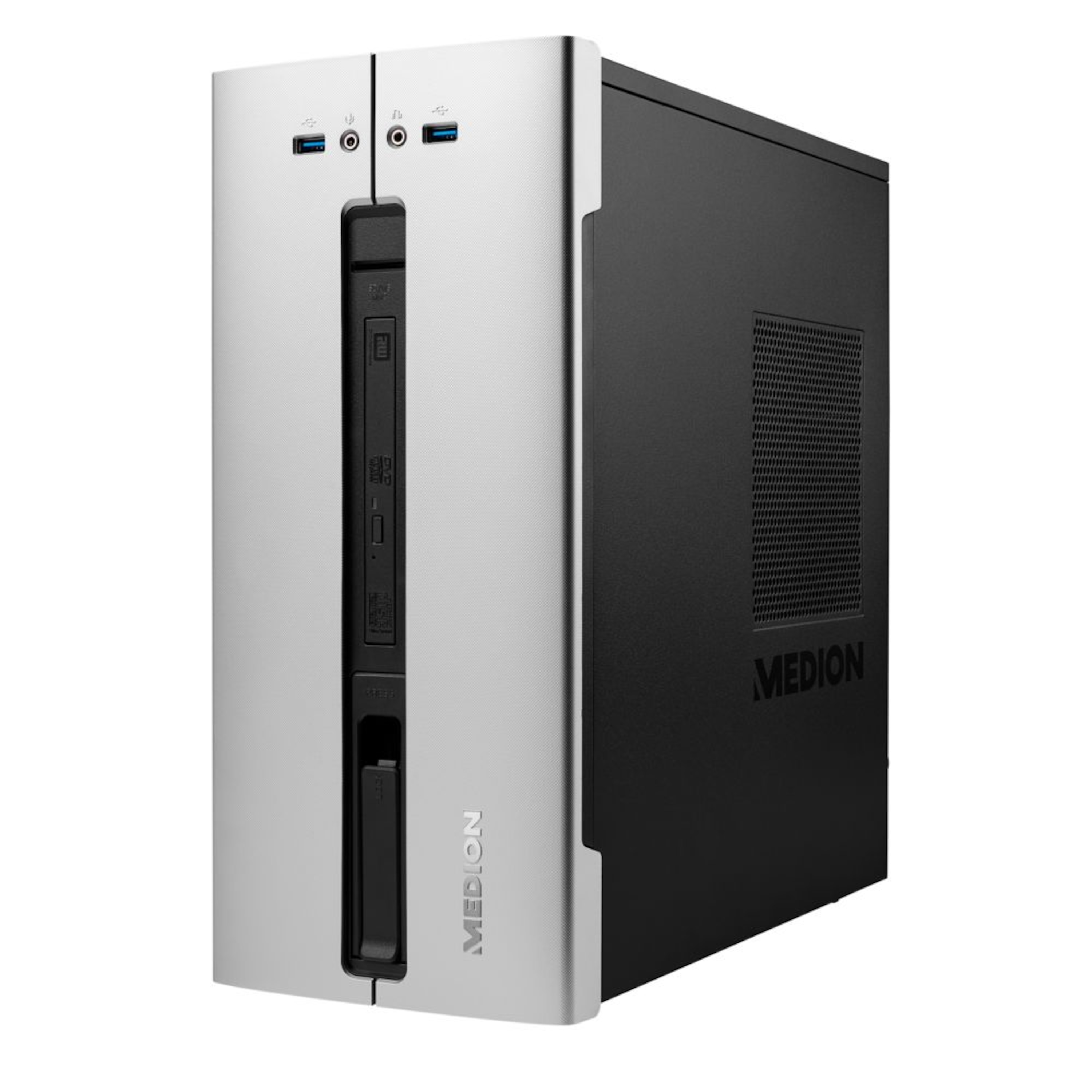ECOM_MEDION_PC_M80_silver_Front_Side_Right