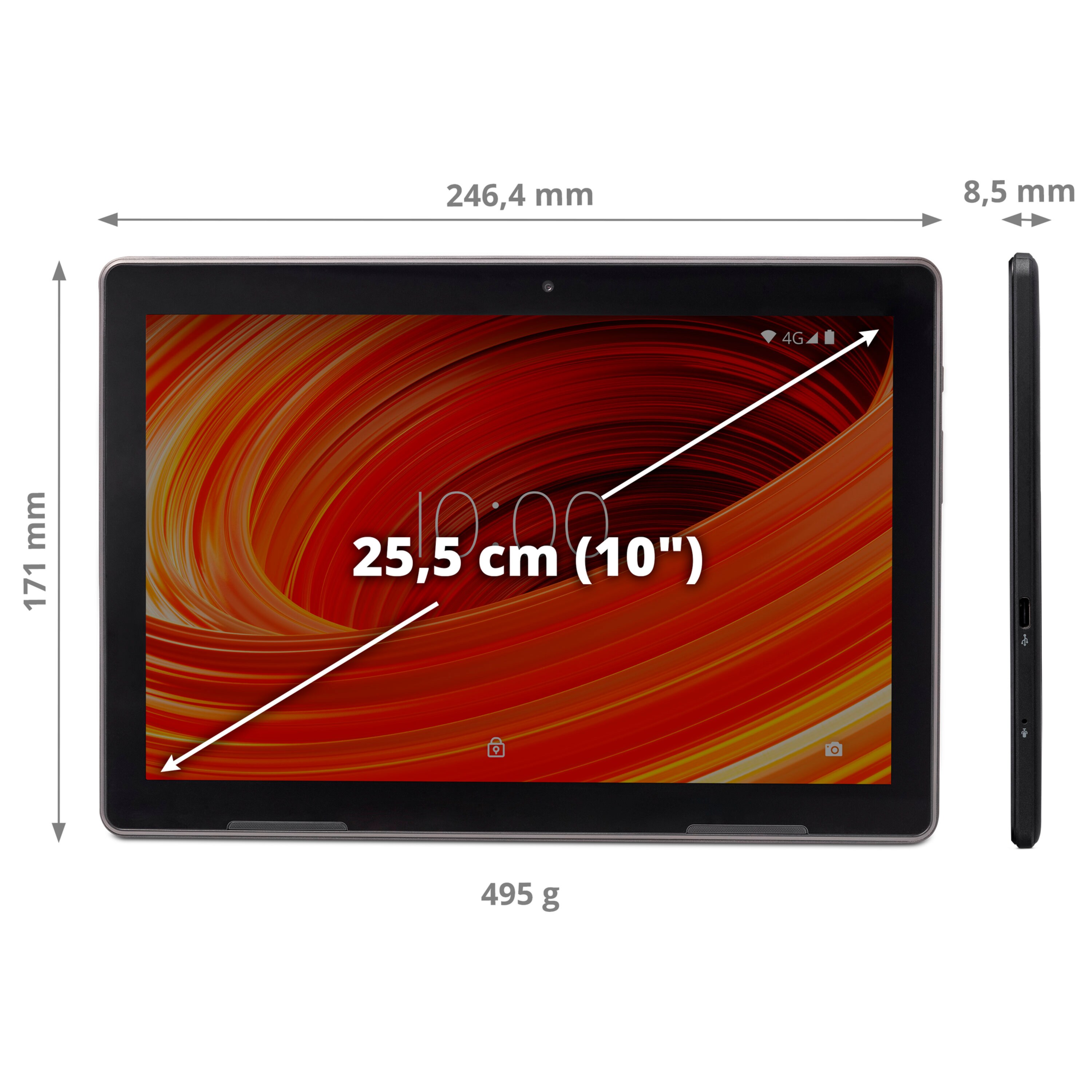 MEDION® LIFETAB® P10912 Education Tablet, 25,5 cm (10") FHD Display, Betriebssystem Android™ 11
