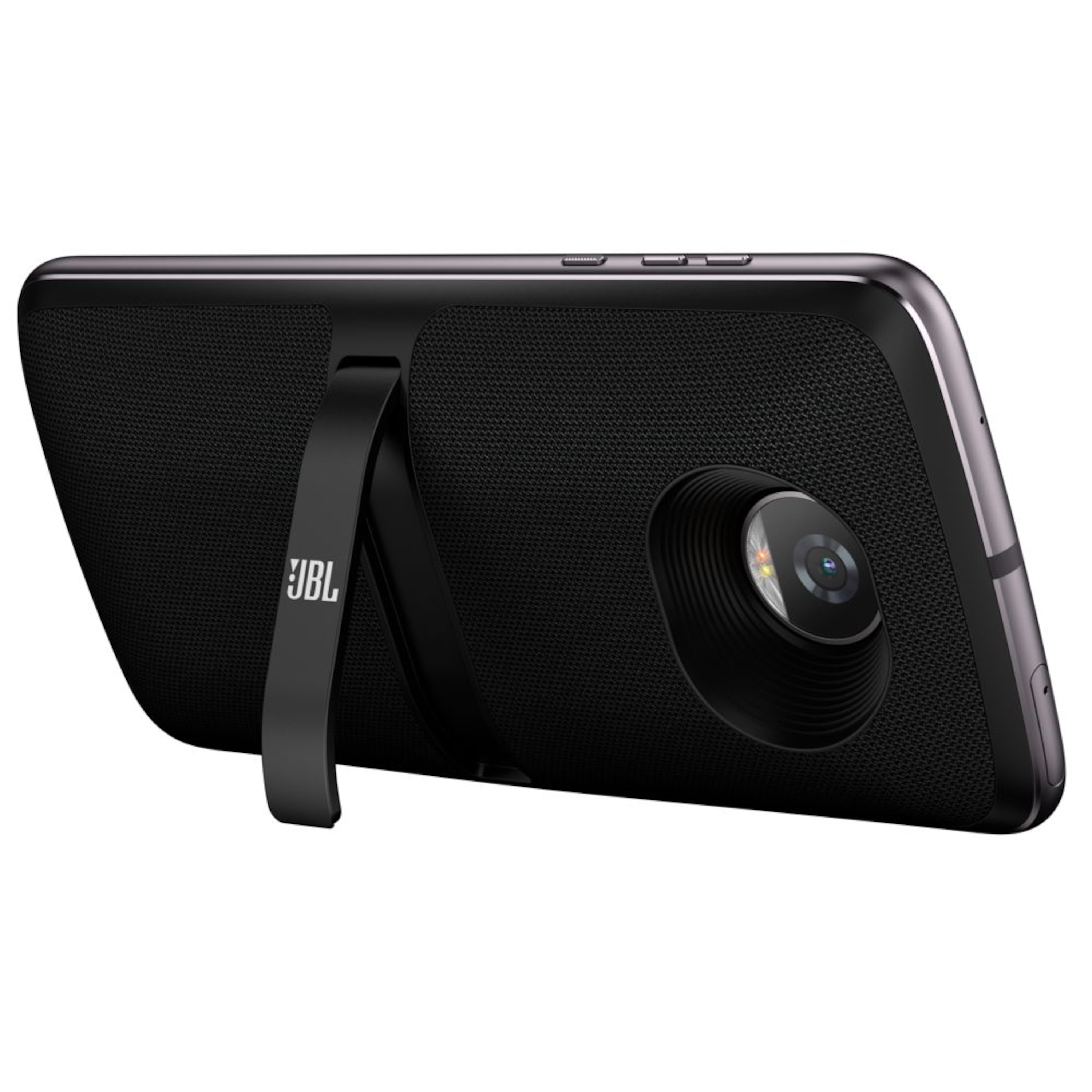 MOTOROLA JBL SoundBoost 2, 10-Stunden-Akku, Freisprechfunktion, wasserabweisende Beschichtung, integrierter Klappständer, passend zu jedem moto z Smartphone