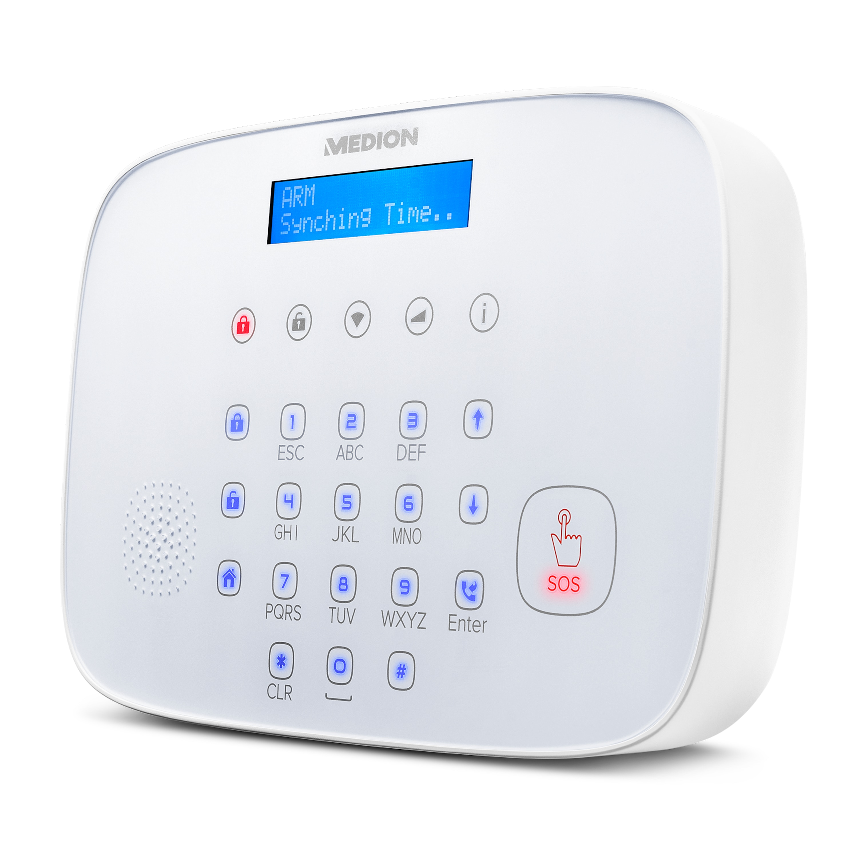 MEDION® Smart Home Alarmsystem Zentrale P85731 inkl. Türkontakt P85703, Sirene P85714, Fernbedienung P85713 - ARTIKELSET