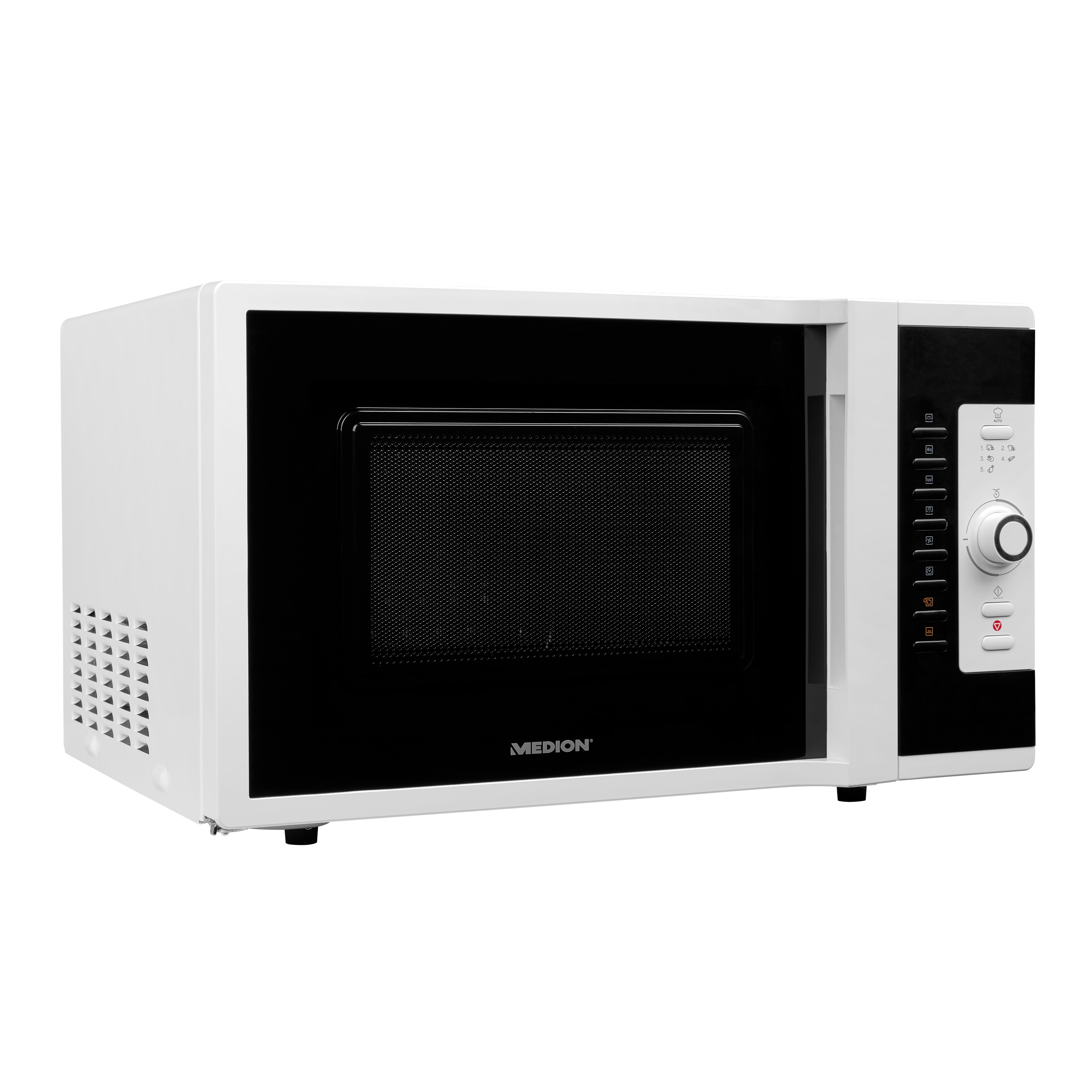 MEDION® 3in1 Mikrowelle MD 18502, Kombination aus Mikrowelle, Ofen und Grill, 5 Automatikprogramme, 28 L Garinnenraum, weiß