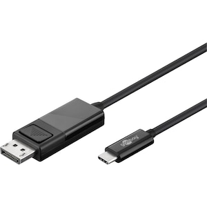 GOOBAY USB-C™- DisplayPort Adapterkabel, zur Übertragung von UHD-Videosignalen vom Mac/PC z.B. auf einen Monitor oder Beamer