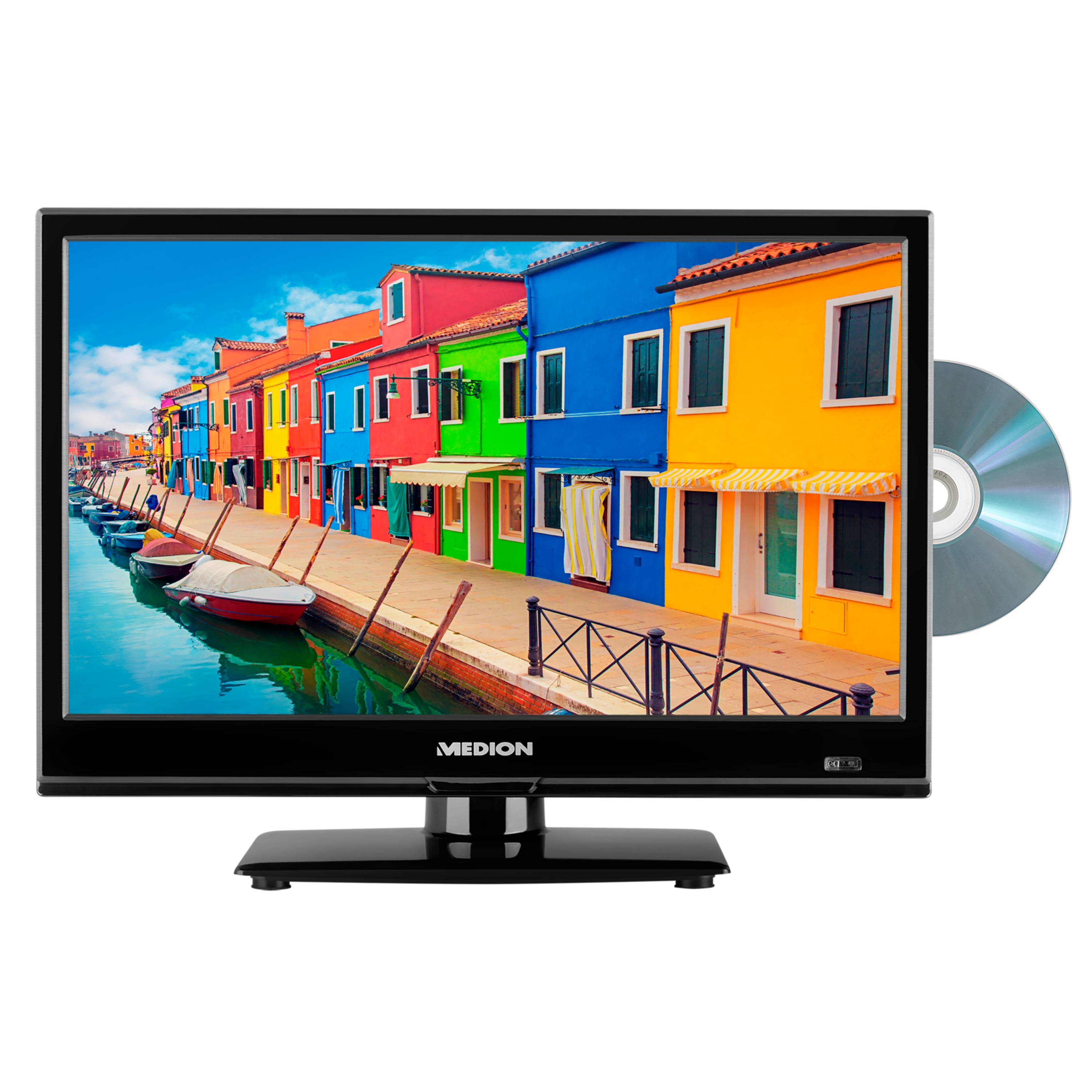MEDION® LIFE® E11682 TV, 39,6 cm (15,6'') LED-Backlight, HD Triple Tuner, integrierter DVD-Player, Car-Adapter, CI+