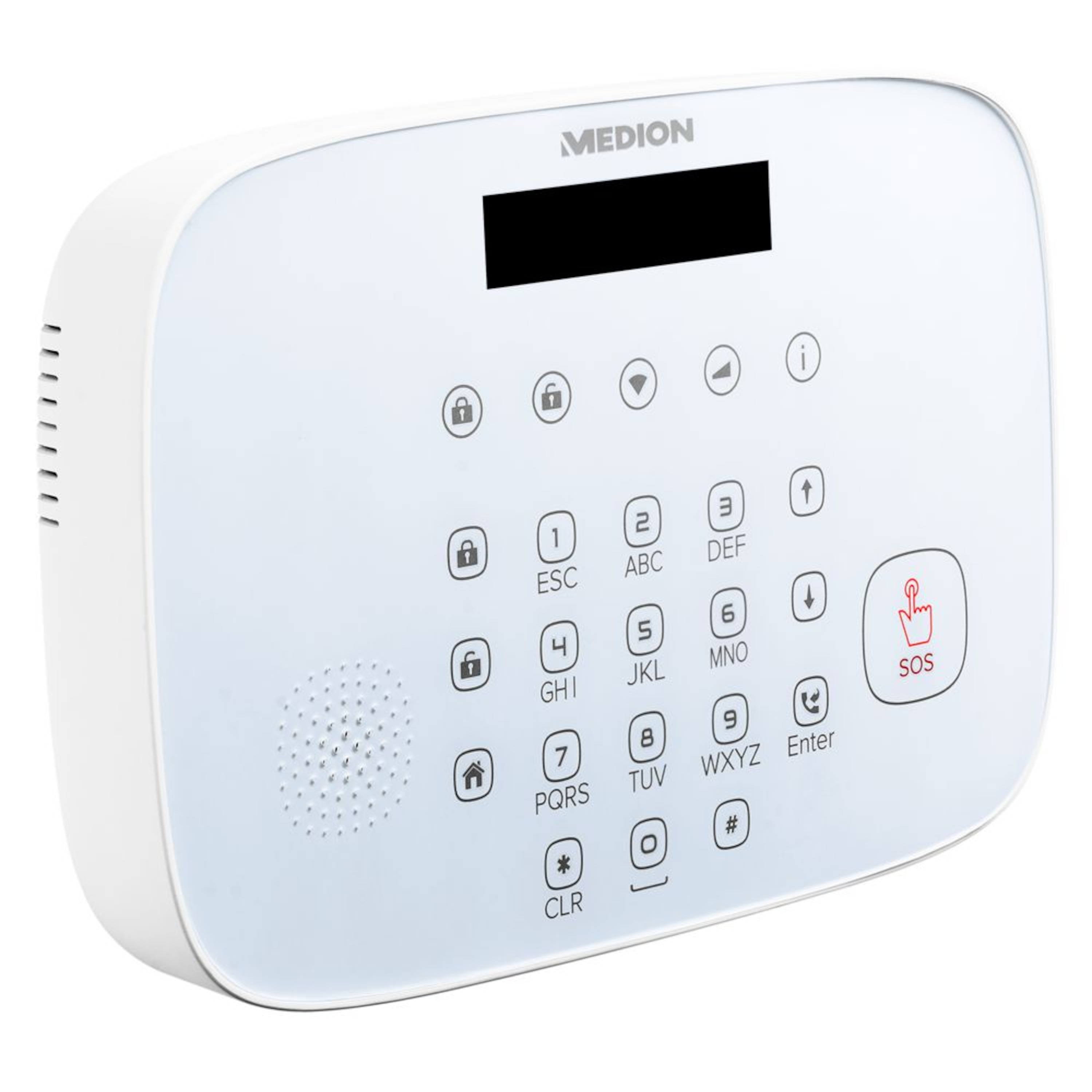 ECOM_MEDION_CD_MD90770_P85770_Alarmsystem_Zentrale_Front_Side_Left_aus