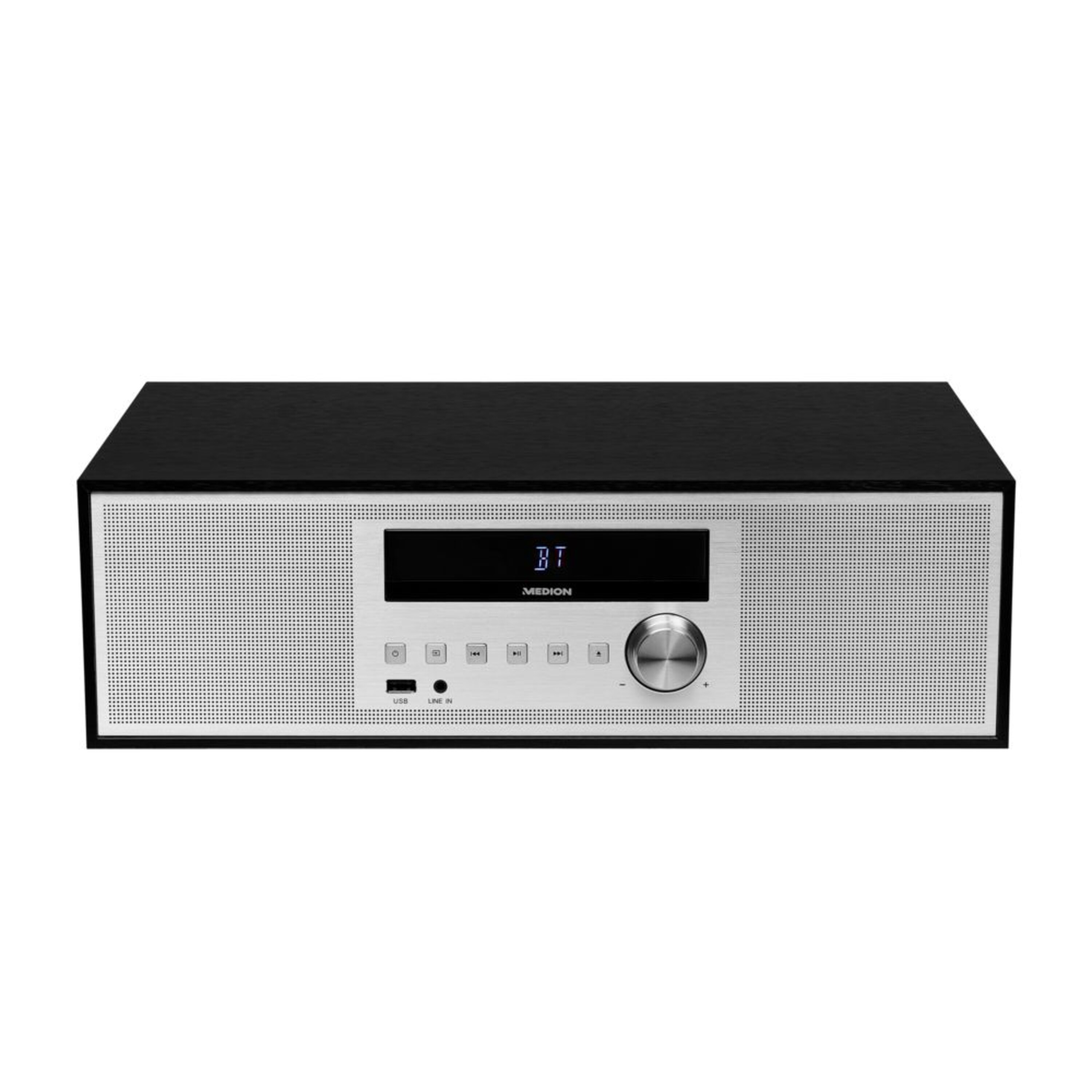 MEDION® LIFE® P64301 2.0 All-in-One Micro-Audio-System mit CD-Player, Bluetooth®, PLL-UKW Stereo-Radio, MP3 kompatibel, 2 x 15 W RMS