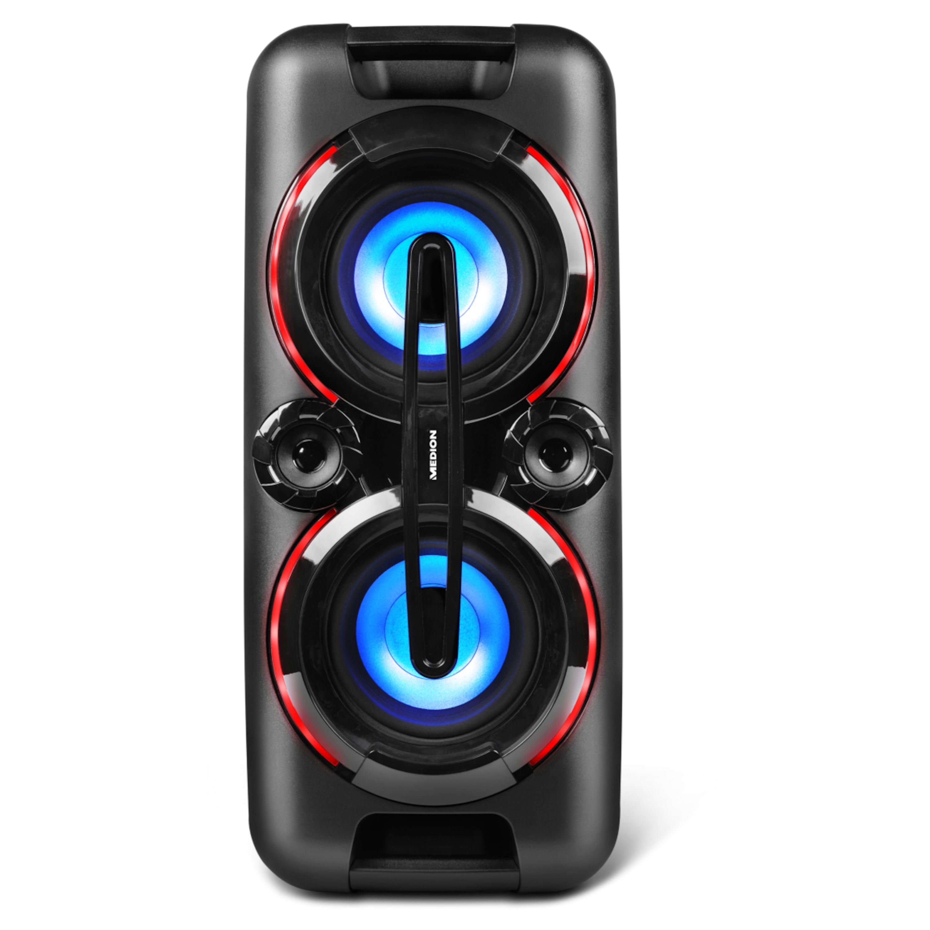 MEDION® LIFE® P67013 Bluetooth® Partylautsprecher, farbige LED-Lichter, kraftvolle Bässe, 2 x 220 W max. Ausgangsleistung  (B-Ware)