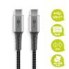 WENTRONIC USB-C™ auf USB-C™ Kabel, extrem belastbar und hochwertig, geflochtenes Textilkabel, Datenübertragung mit bis zu 10 Gbit/s