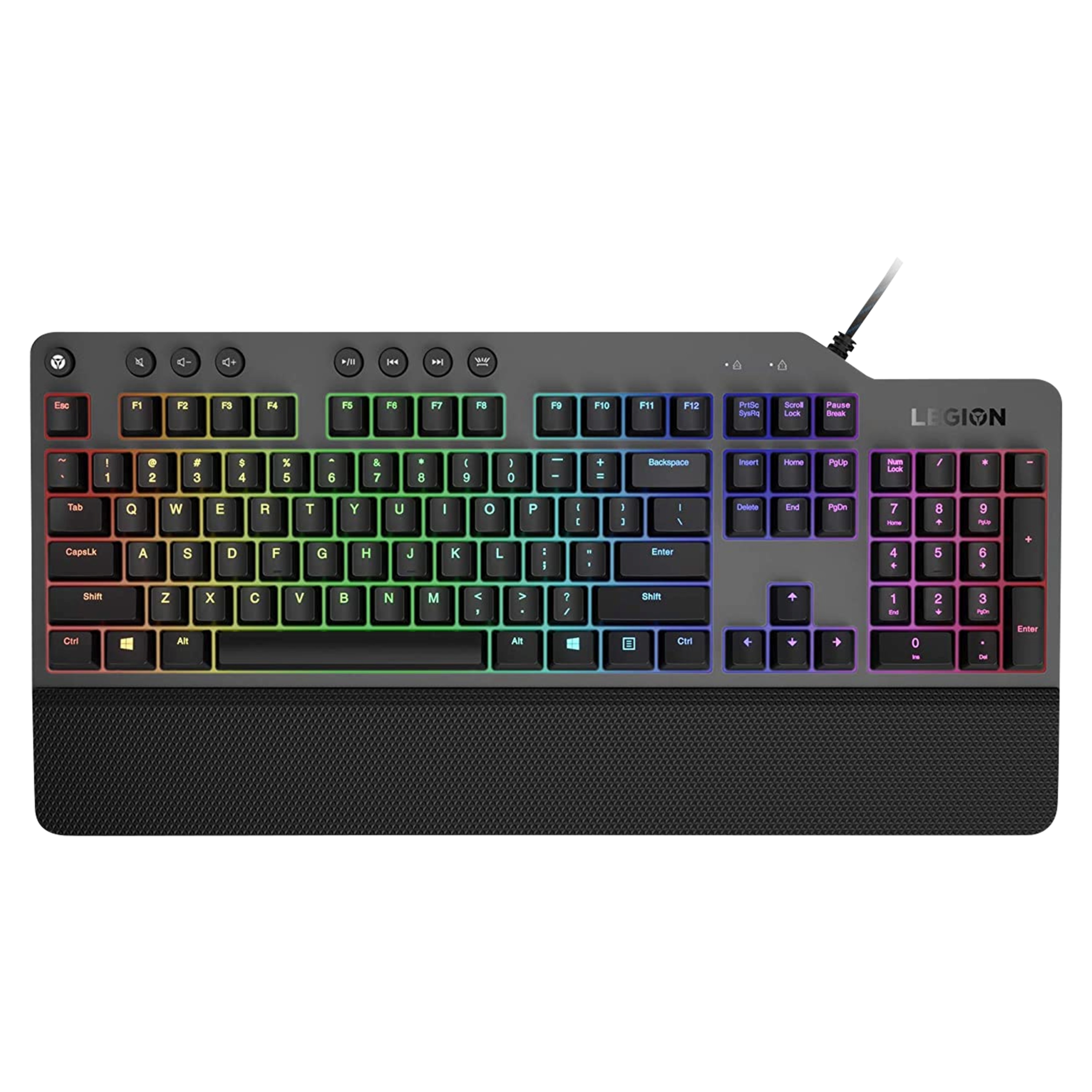 LENOVO Legion K500 mechanische Gaming Tastatur, 3-Zonen-Layout, RGB, 105 programmierbare Tasten, bis zu 50 Millionen Klicks