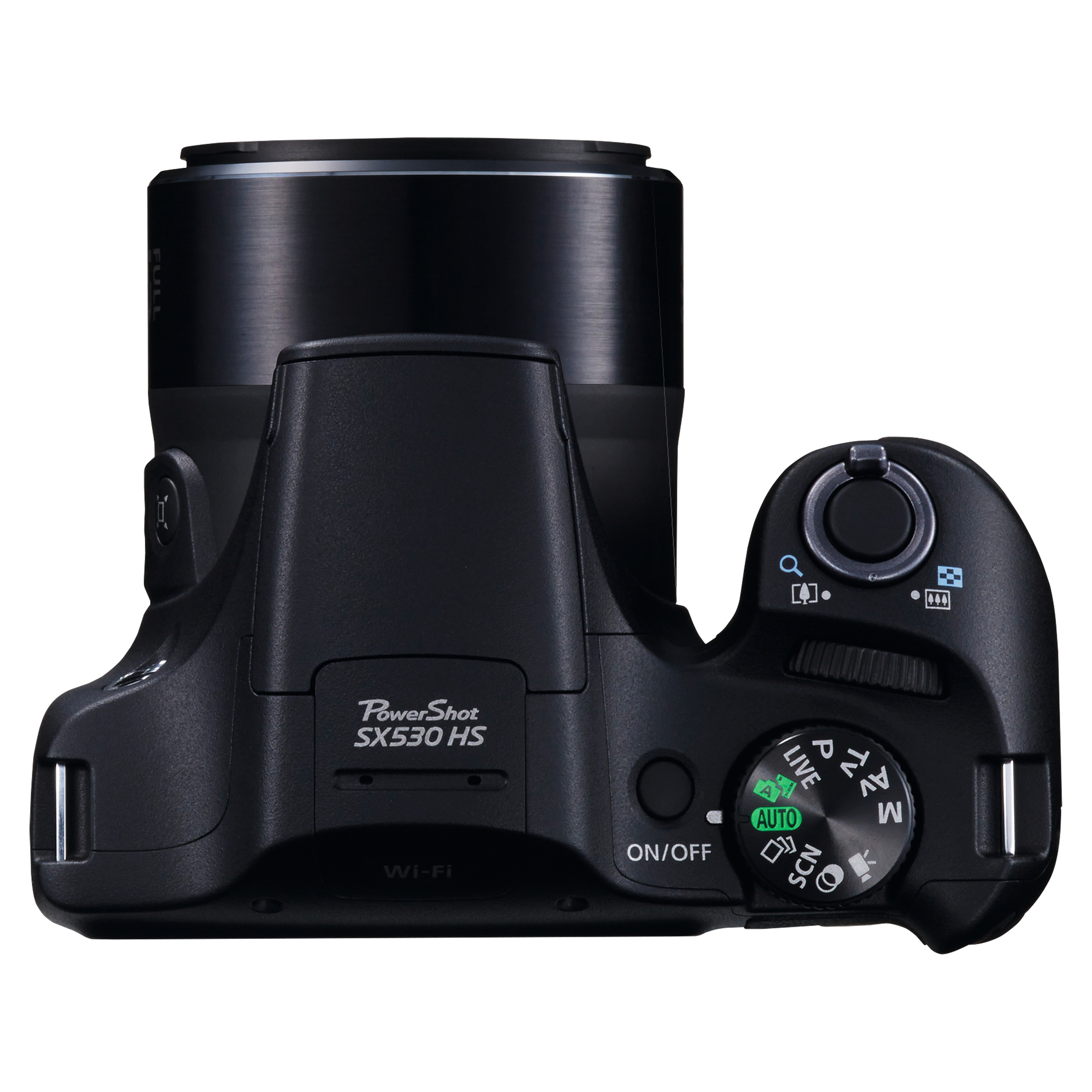 CANON PowerShot SX530 HS Digitalkamera, 7,5 cm (3'') TFT-Display, 16 MP, 50-fach optischer Zoom, WiFi, Full HD Videoaufnahme, Front-Dial, Fernbedienung über Smartphone, ergonomisches Design