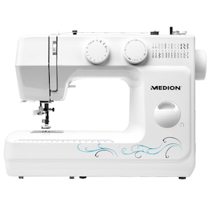 MEDION® Máquina de coser de brazo libre MD 18205, 60 puntadas diferentes, ojal y enhebrado automáticos, luz de costura LED, numerosos accesorios