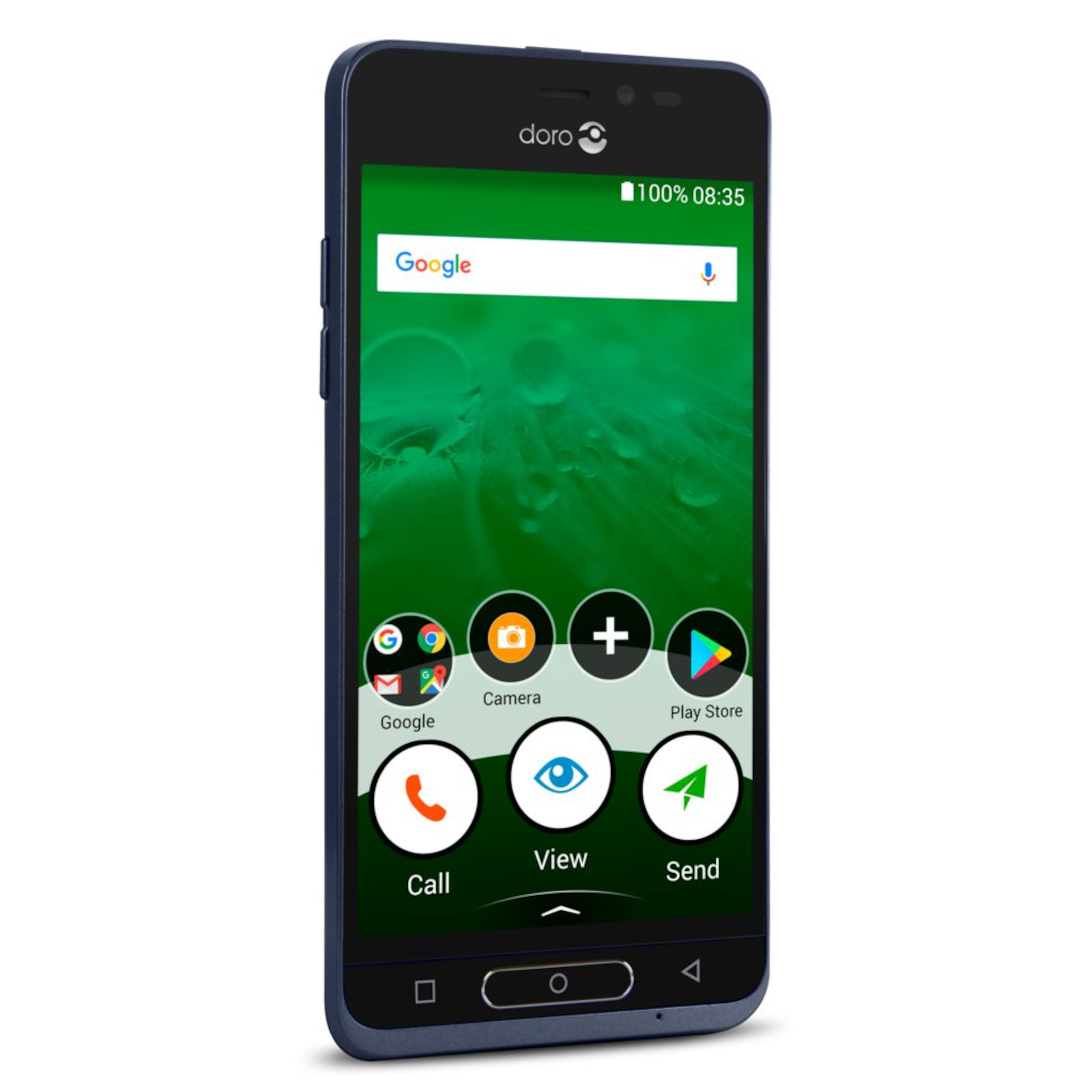 DORO 8035 Smartphone, 12,7 cm (5'') IPS HD Display, Android™ 7.1, 16 GB Speicher, 2 GB RAM, Quad-Core-Prozessor, LTE, Notruftaste